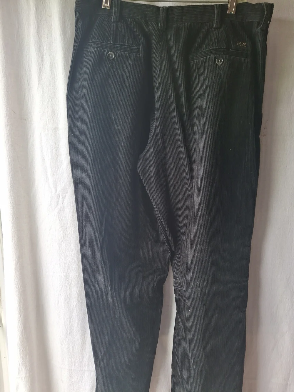 Izod Men's Black Corduroy Trousers